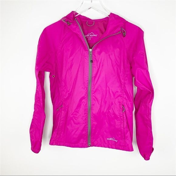 Eddie Bauer Bright Pink Windbreaker w/Vented‎ Back Sz XS - Picture 11 of 11